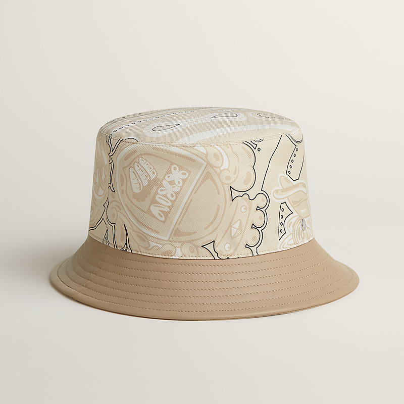 Harper Candy Libris bucket hat - White | Hermès Singapore